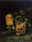 Glass with Roses by Vincent van Gogh